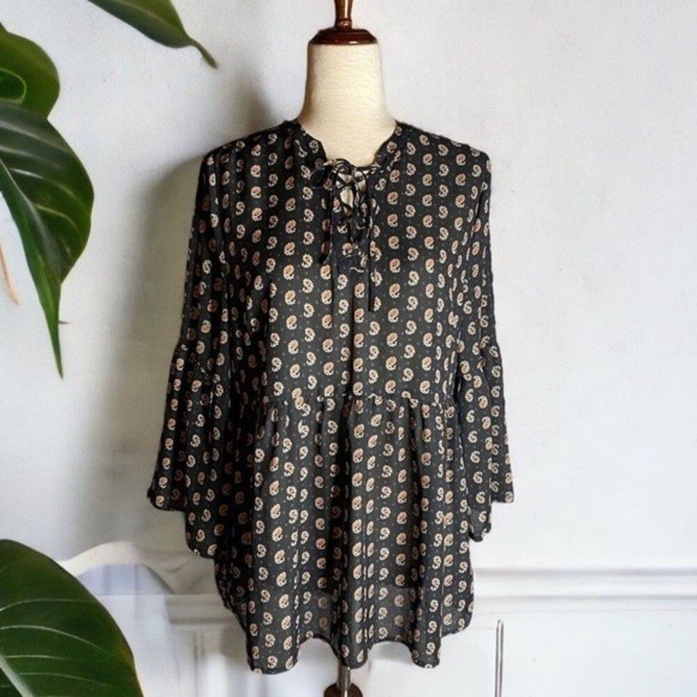 Anthropologie Sundays In‎ Brooklyn Paisley Peplum Top
